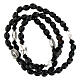 Elastic rosary bracelet for teens, Our Lady of Graces, black wooden beads s1