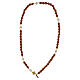 Rosario bracciale grani legno Santa Rita rose elastico s2
