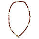 Rosario bracciale grani legno Santa Rita rose elastico s3