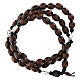 Rosary bracelet of St Benedict for men, wooden beads s1