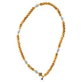Elastisches Armband-Rosenkranz aus Olivenholz Lourdes für Kinder