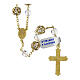 Rosary with rhinestone balls of 0.4 in and iridescent crystals, gold plated 925 silver s2