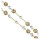 Rosary with rhinestone balls of 0.4 in and iridescent crystals, gold plated 925 silver s3