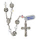 Rosary of 925 silver, iridescent crystals and rhinestone balls, Miraculous Medal s1