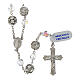 Rosario argento 925 strass cristalli iridescenti 6 mm Miracolosa s1