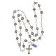 925 silver rosary with iridescent crystals rhinestones 6 mm Miraculous s4