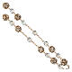 Rosary of iridescent crystals and rhinestone balls of 0.4 in, 925 silver with rosé finish s3