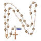 Rosary of iridescent crystals and rhinestone balls of 0.4 in, 925 silver with rosé finish s4