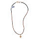 Collana Sacro Cuore argento 925 ematite nera rosé s4