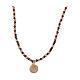 Necklace of Lourdes, rosé 925 silver, pink and black hematite s4