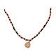 Collana Lourdes argento 925 rosé ematite rosa nera s1