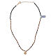 Collana Lourdes argento 925 rosé ematite rosa nera s3