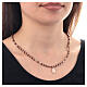 Choker of the Miraculous Medal, golden and brown hematite beads, gold plated 925 silver s2