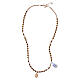 Choker of the Miraculous Medal, golden and brown hematite beads, gold plated 925 silver s3