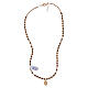 Choker of the Miraculous Medal, golden and brown hematite beads, gold plated 925 silver s4