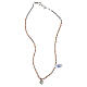 Collana Sacro Cuore ematite rosa 4 mm argento 925 rodiato s4
