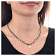 Girocollo ematite dorata 4 mm medaglia Lourdes argento 925 s2