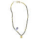 Girocollo ematite dorata 4 mm medaglia Lourdes argento 925 s4