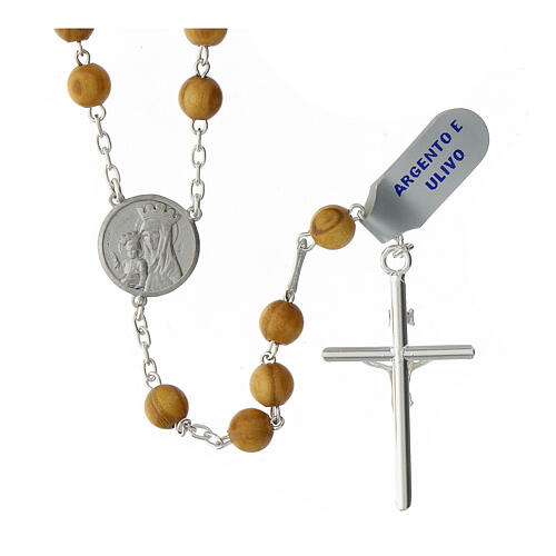 Olivewood rosary of 2025 Jubilee, 0.2 in beads and 925 silver medal 3