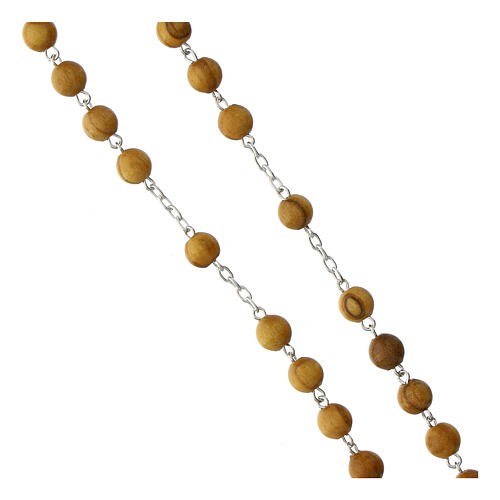 Olivewood rosary of 2025 Jubilee, 0.2 in beads and 925 silver medal 4