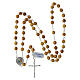 Olivewood rosary of 2025 Jubilee, 0.2 in beads and 925 silver medal s5