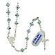 Rondelle rhinestone rosary 3 mm light-blue iridescent crystals 925 silver s1