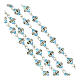 Rondelle rhinestone rosary 3 mm light-blue iridescent crystals 925 silver s4