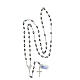 Rosario cristalli color petrolio rondella strass 3 mm argento 925 s4