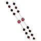 Rosario pater fiori rosa grani cristallo 6 mm argento 925 Miracolosa s3