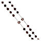 Rosary with garnet faceted crystals of 0.24 in, Pater Noster rhinestone balls, 925 silver s3