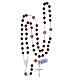 Rosary with garnet faceted crystals of 0.24 in, Pater Noster rhinestone balls, 925 silver s4