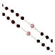 Rosary with garnet faceted crystals of 0.24 in and pink rhinestone balls, 925 silver s3