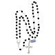 Wearable black crystal rhinestone rosary 6 mm 925 silver s4