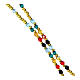 Chapelet Jubilé 2025 câble doré cristaux colorés argent 925 détails émaillés s3