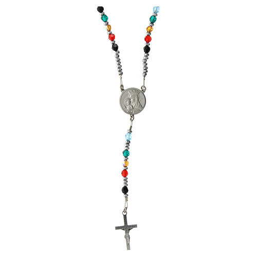 Jubilee 2025 Rosary rhodium-plated 925 silver enamel crystal cable 4 mm 2