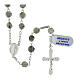 Rosario grani agata messicana sfaccettata 6 mm Miracolosa argento 925 s1