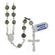 Rosario grani agata messicana sfaccettata 6 mm Miracolosa argento 925 s2
