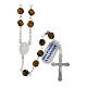 Rosary of tiger's eye, 0.24 in faceted beads, Miraculous Medal, 925 silver s2