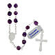 Rosary of amethyst, 0.24 in faceted beads, Miraculous Medal, 925 silver s2