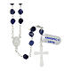 Rosary of lapis lazuli, 0.24 in faceted beads, Miraculous Medal, 925 silver s2