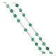 Rosario avventurina verde grani sfaccettati 6 mm Medaglia Miracolosa argento s3
