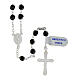 Rosary of onyx, 0.24 in faceted beads, Miraculous Medal, 925 silver s2