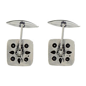 Cufflinks with Paschal Lamb, burnished 925 silver