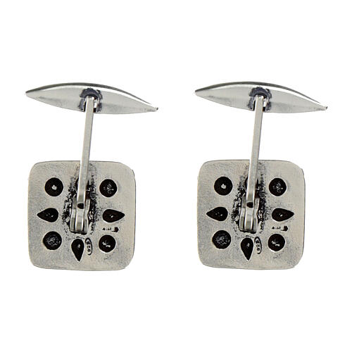 Cufflinks with Paschal Lamb, burnished 925 silver 2