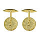 Cufflinks of gold plated 925 silver, Medal of St Benedict s2