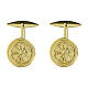 Cufflinks with Chi-Rho monogram, gold plated 925 silver, 0.8 in s1