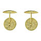 Cufflinks with Chi-Rho monogram, gold plated 925 silver, 0.8 in s2