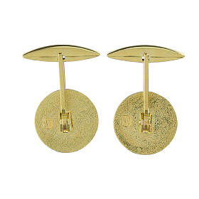 Cufflinks of Jubilee 2025, colourful enamels, gold plated 925 silver