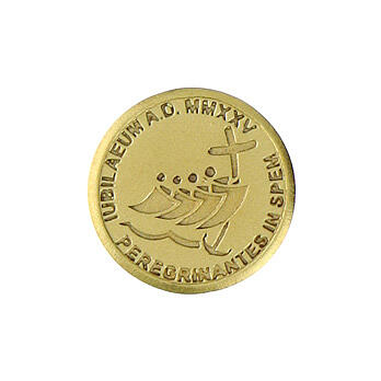 Broche Jubileo plata 925 dorada logotipo neutral 15 mm 1