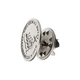 Pins Jubilé 2025 argent 925 logo neutre rond 15 mm